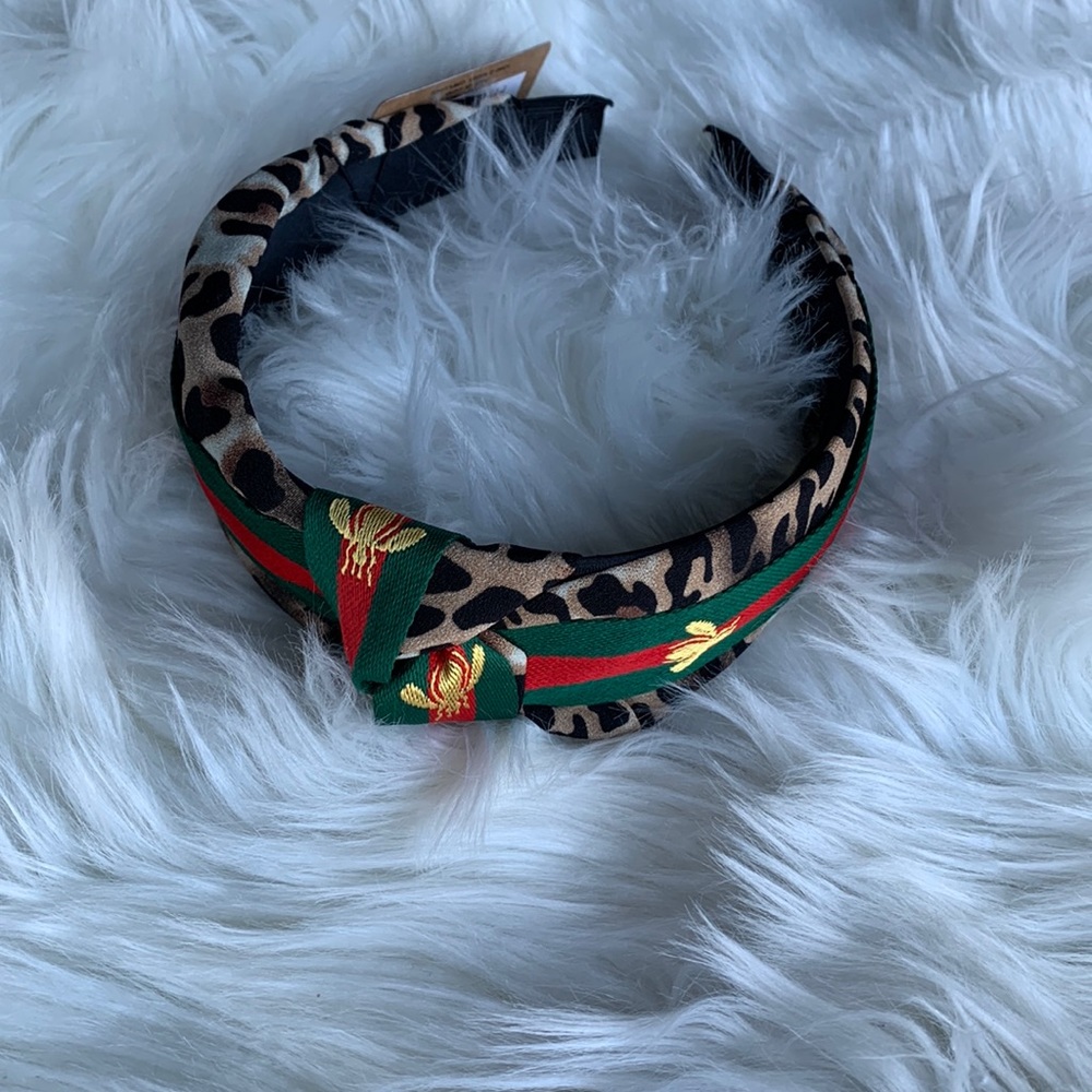 Bee and leopard headband